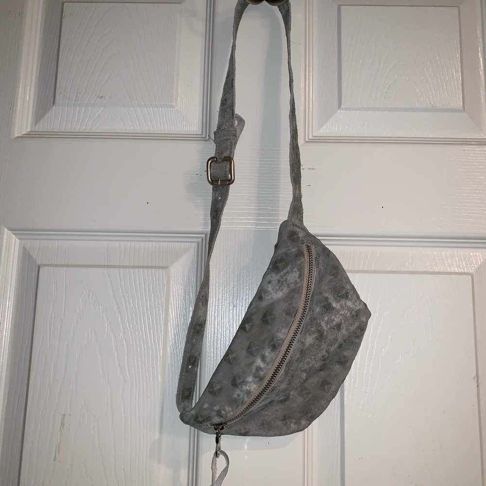 100% Leather Rockstud fanny pack